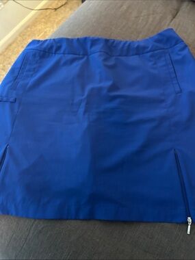 energy by Chico’s Royal Blue Mini Golf Skirt with Side Zip Accents